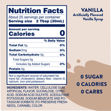 Load image into Gallery viewer, Sugar Free Vanilla Syrup