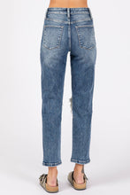 Load image into Gallery viewer, P1275M-MD KNEE DESTROYED SUPER HIGH RISE STRETCH MOM JEANS