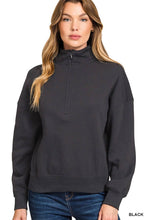 Load image into Gallery viewer, Fleece High Neck Half Zip Sweatshirts
