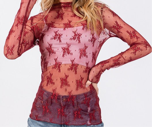 Floral Lace Long Sleeve