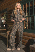 BAYOU Woodland Camo Cloud Fleece Wide Leg Sweatpants