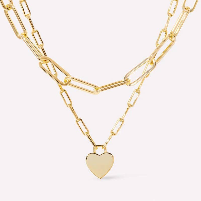 18K STAINLESS STEEL TARNISH FREE LAYERED NECKLACE