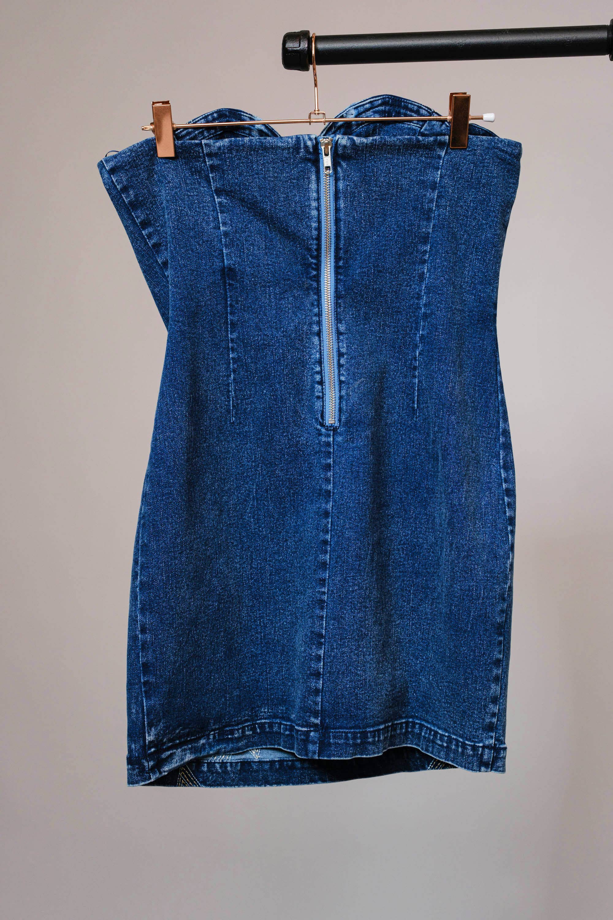 Cutout Denim Minidress
