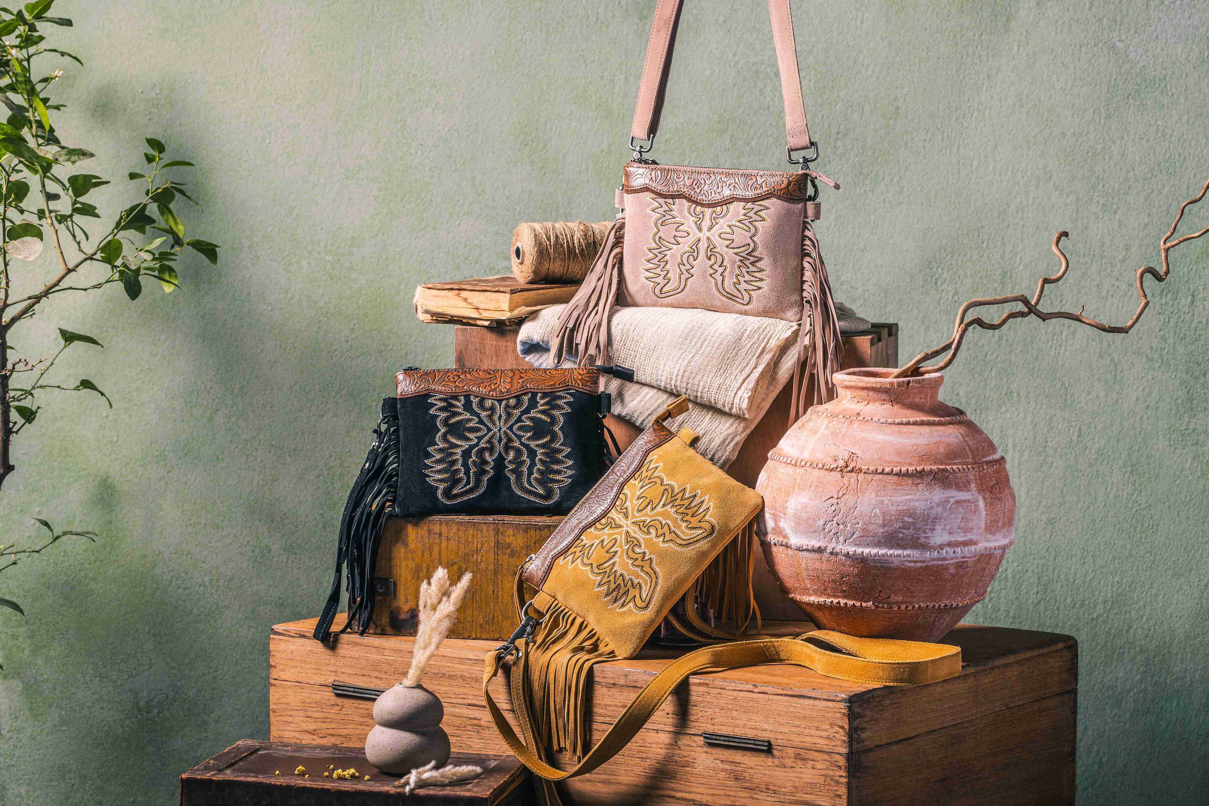 Desert Wing Crossbody Bag In Black