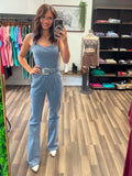 The Carrie Rhinestone Denium Jumpsuit
