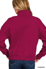 Load image into Gallery viewer, Fleece High Neck Half Zip Sweatshirts
