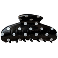 LULU MAC HAIR CLIPS Black/White Polka Dot