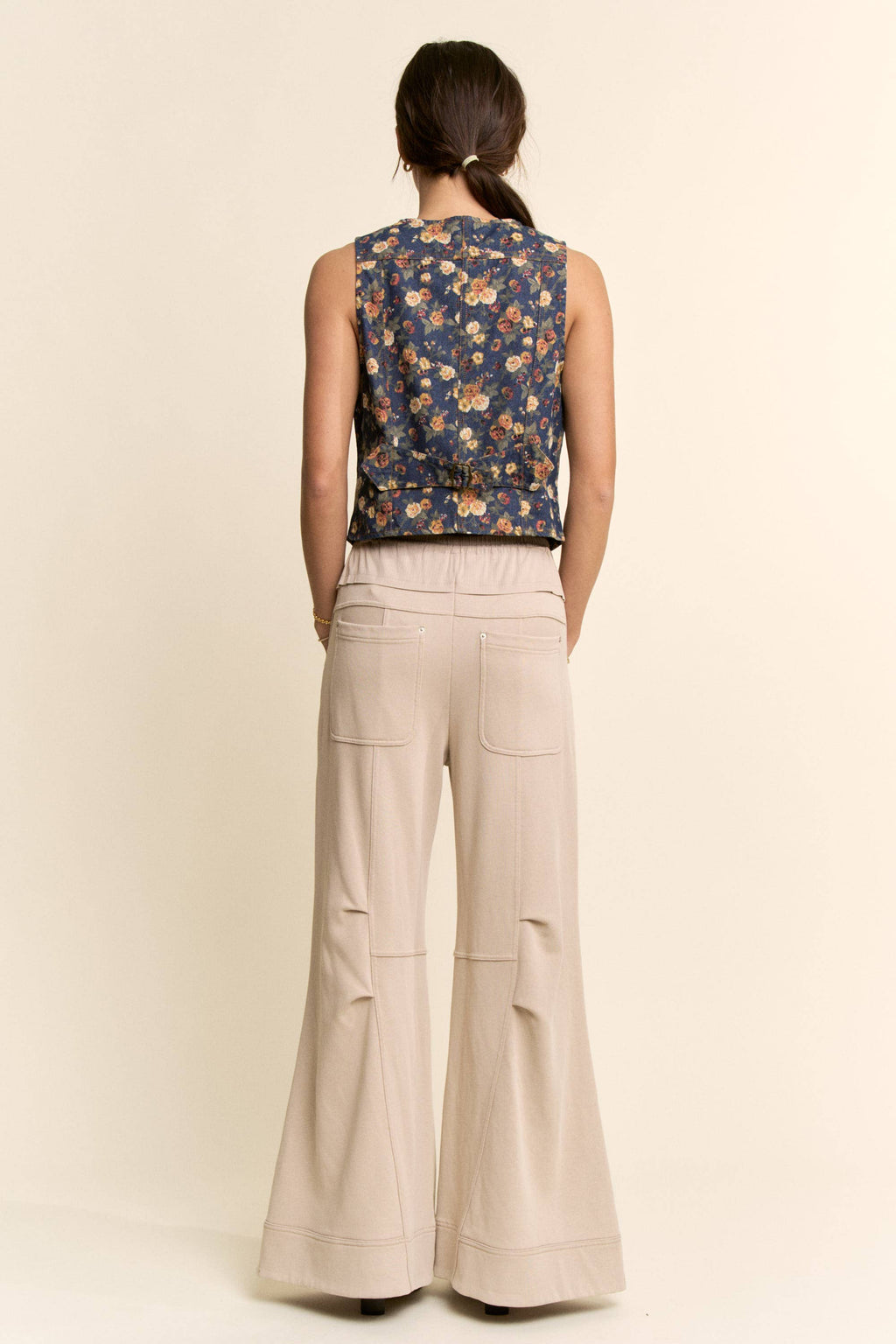 Ditsy Floral Denim Vest