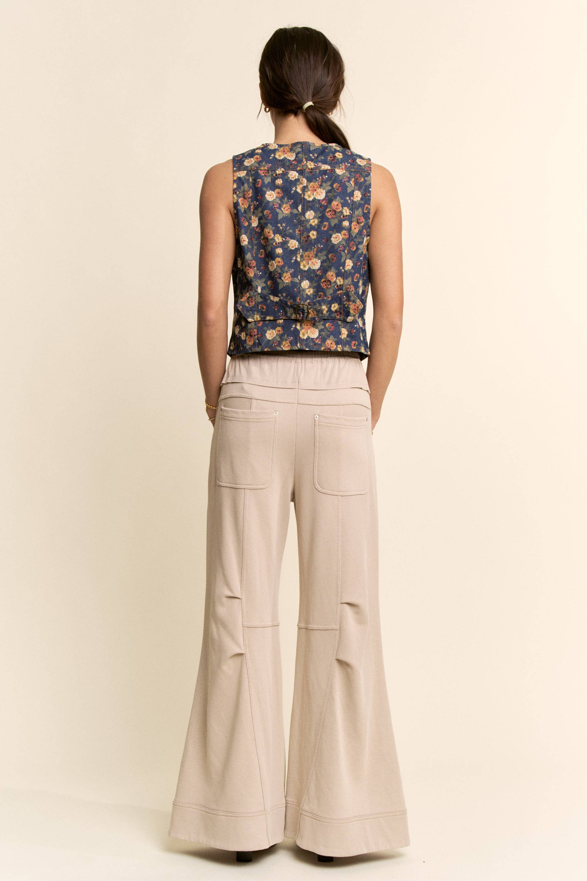 Ditsy Floral Denim Vest