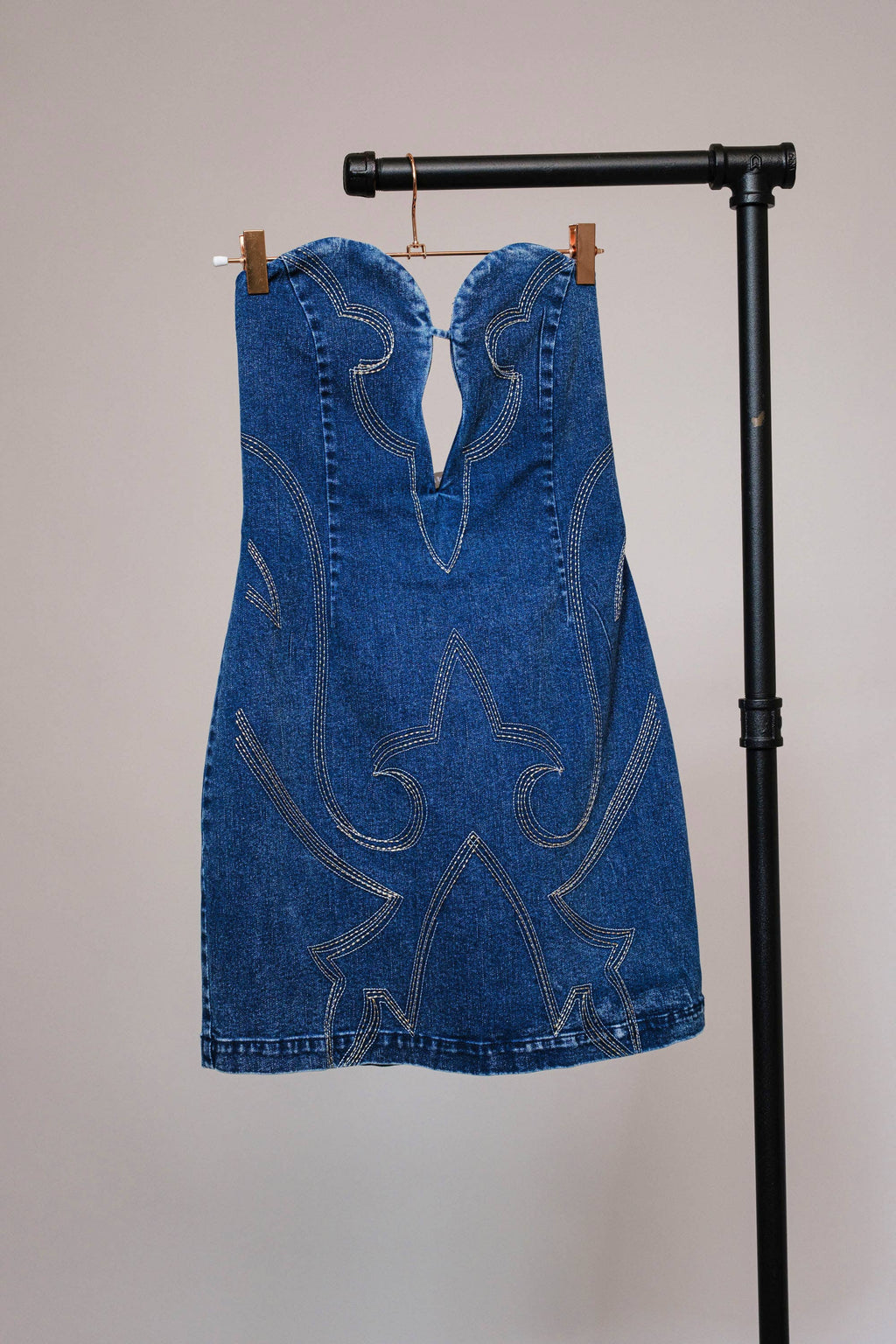 Cutout Denim Minidress