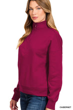 Load image into Gallery viewer, Fleece High Neck Half Zip Sweatshirts
