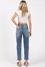 Load image into Gallery viewer, P1275M-MD KNEE DESTROYED SUPER HIGH RISE STRETCH MOM JEANS

