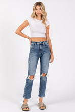 Load image into Gallery viewer, P1275M-MD KNEE DESTROYED SUPER HIGH RISE STRETCH MOM JEANS
