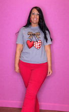 Load image into Gallery viewer, Leopard Bow Heart Cherries Tee
