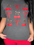 Leopard Cherry Bow Tee