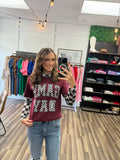Checkered Maroon Game Day Tshirt