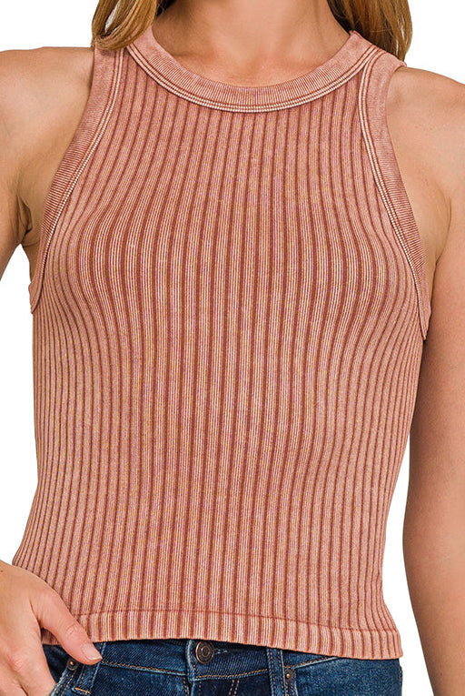 Ribbed Wash Tank Top