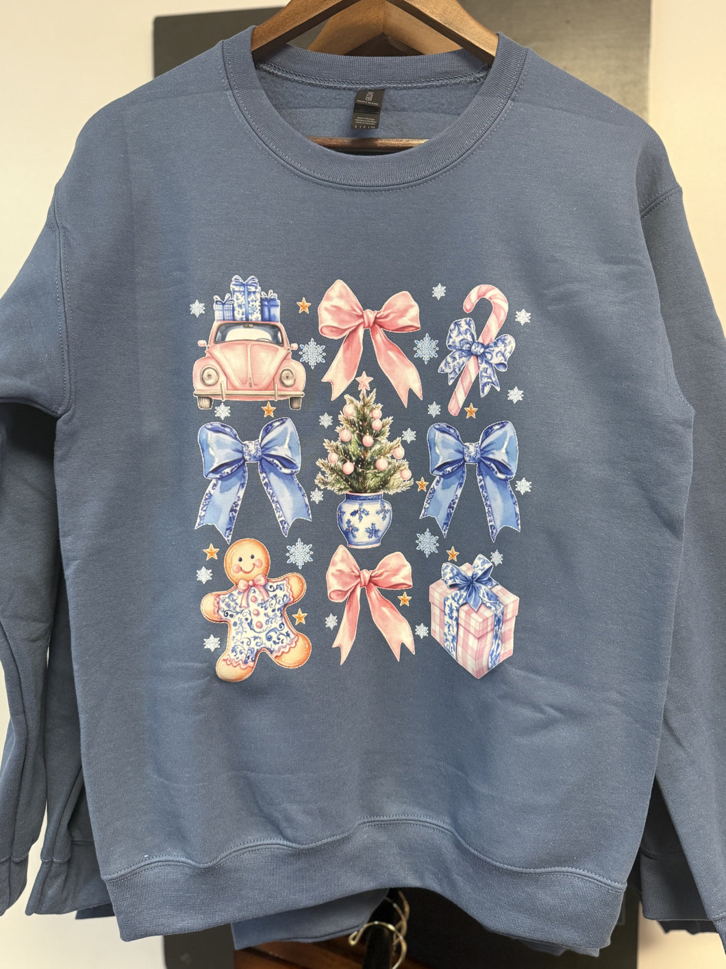 Blue Conquette Christmas Sweatshirt