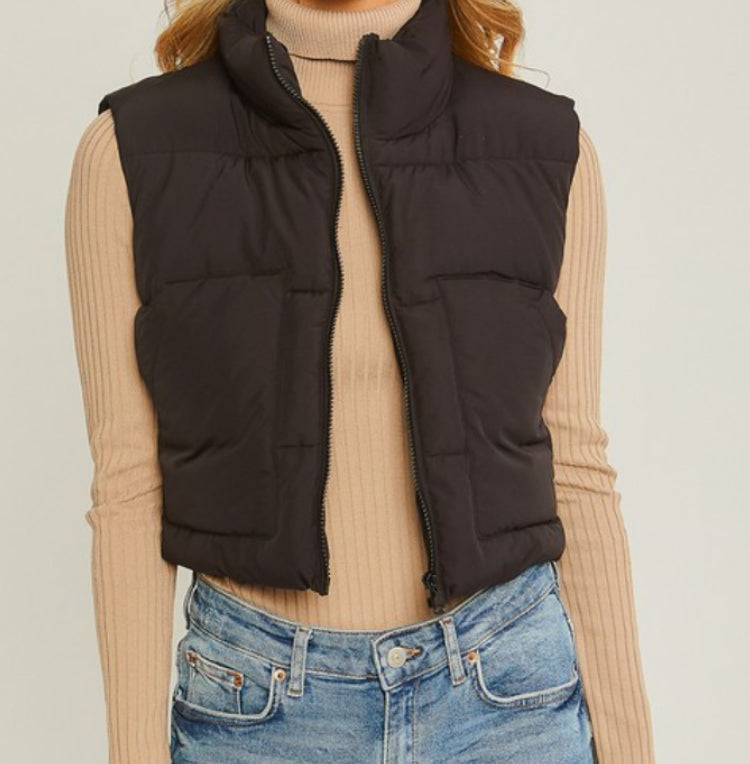 Chloe Cropped Puffer Vest