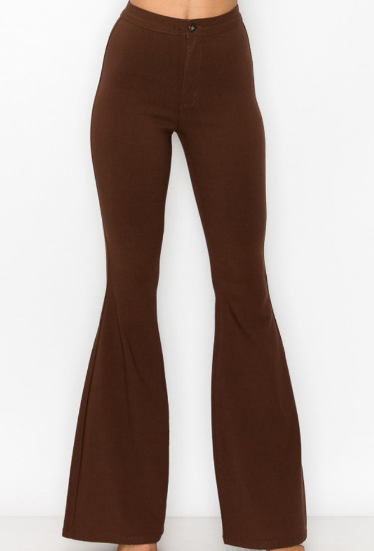 Lainey Chocolate Brown Flares