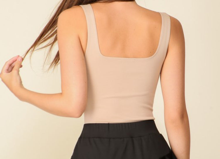 Tan Sleeveless Bodysuit