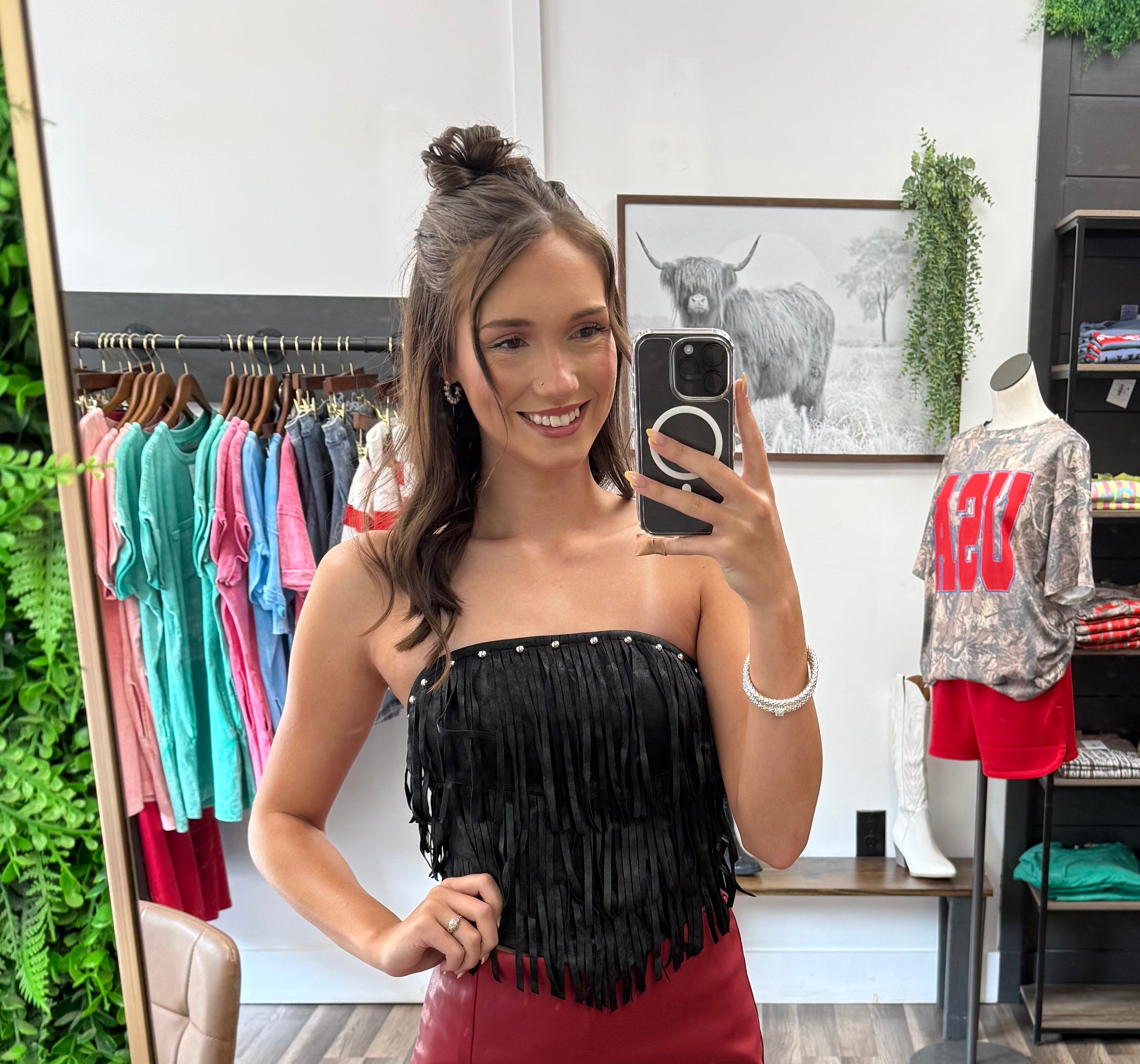 Western Chic Tassel Top