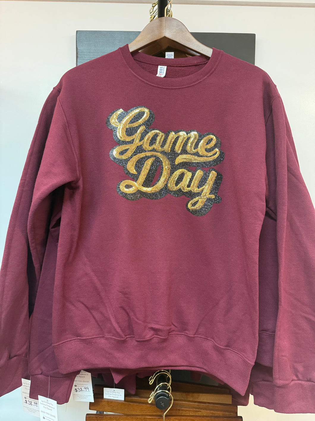 Marron & Gold Game Day Patch Sweatshirt