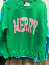 Load image into Gallery viewer, Glitter Merry Christmas Graphic Sweatshirt
