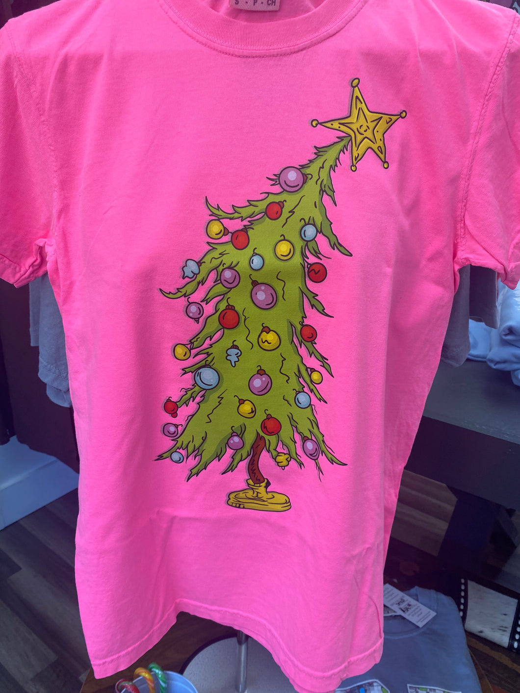 Neon Christmas Tree Graphic Tee