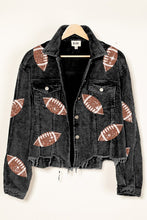 Load image into Gallery viewer, FOOTBALL SEQUIN EMBROIDERY WASHED CORDUROY JACKET
