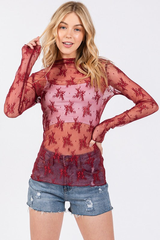 Floral Lace Long Sleeve