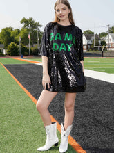 Load image into Gallery viewer, GAME DAY BLACK AND GREEN JERSEY TEE
