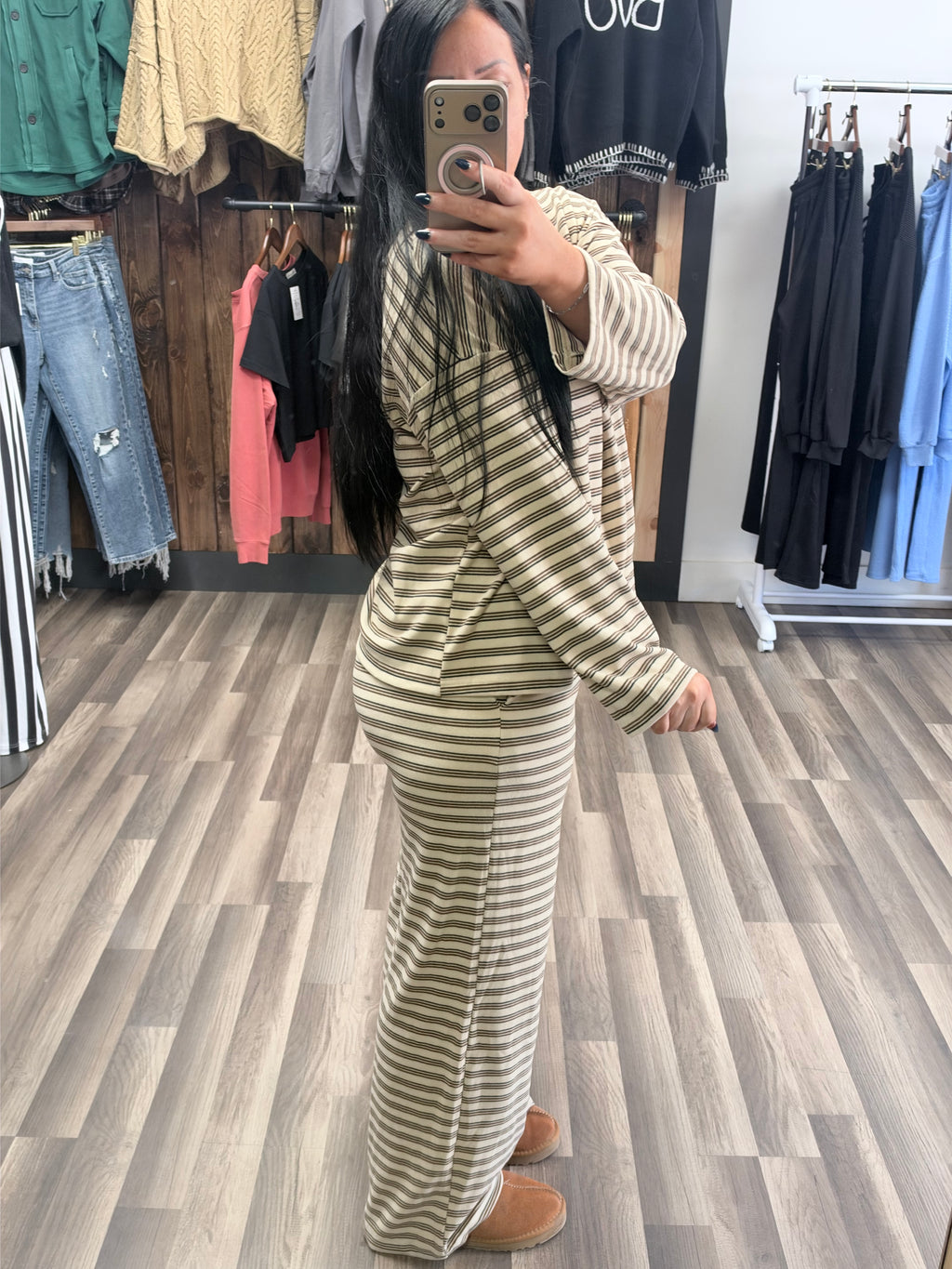 The Mocha Stripe Set