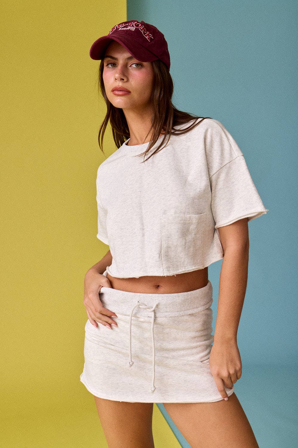 PT17902 - Nora Crop T-Shirt and Skort Set