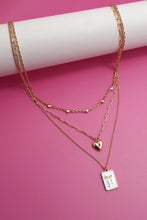Load image into Gallery viewer, SQUARE BOW EPOXY CHARM LAYERED NECKLACE | 80N91936
