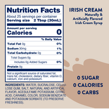 Load image into Gallery viewer, Sugar Free Irish Cream Syrup
