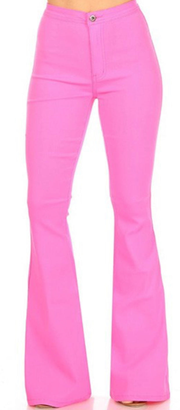 Lainey Pink Flare Jeans