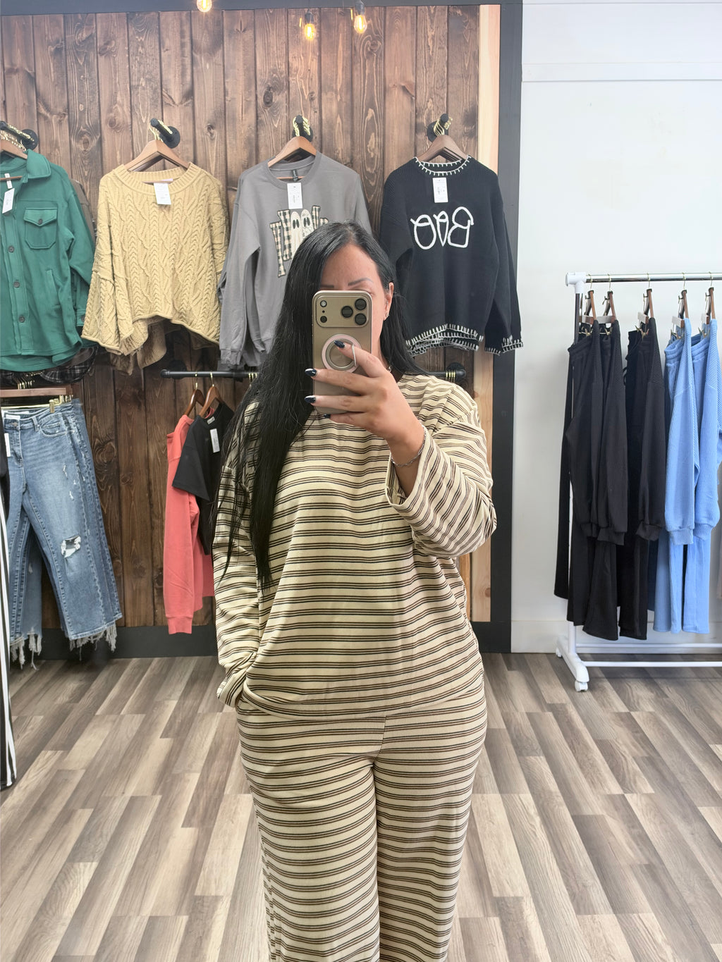The Mocha Stripe Set