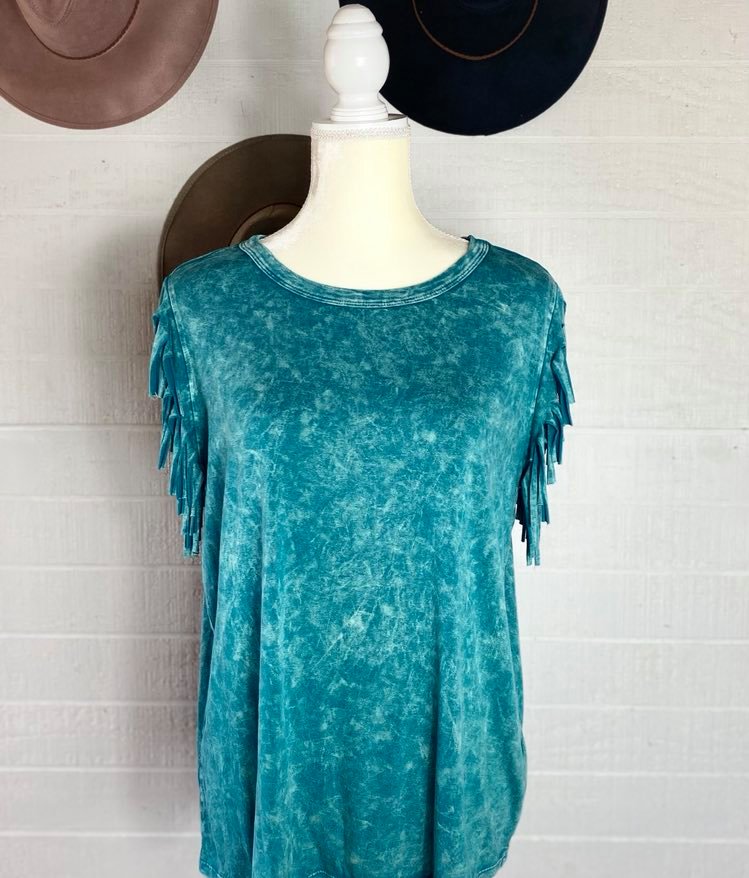 Fringe Blue Top