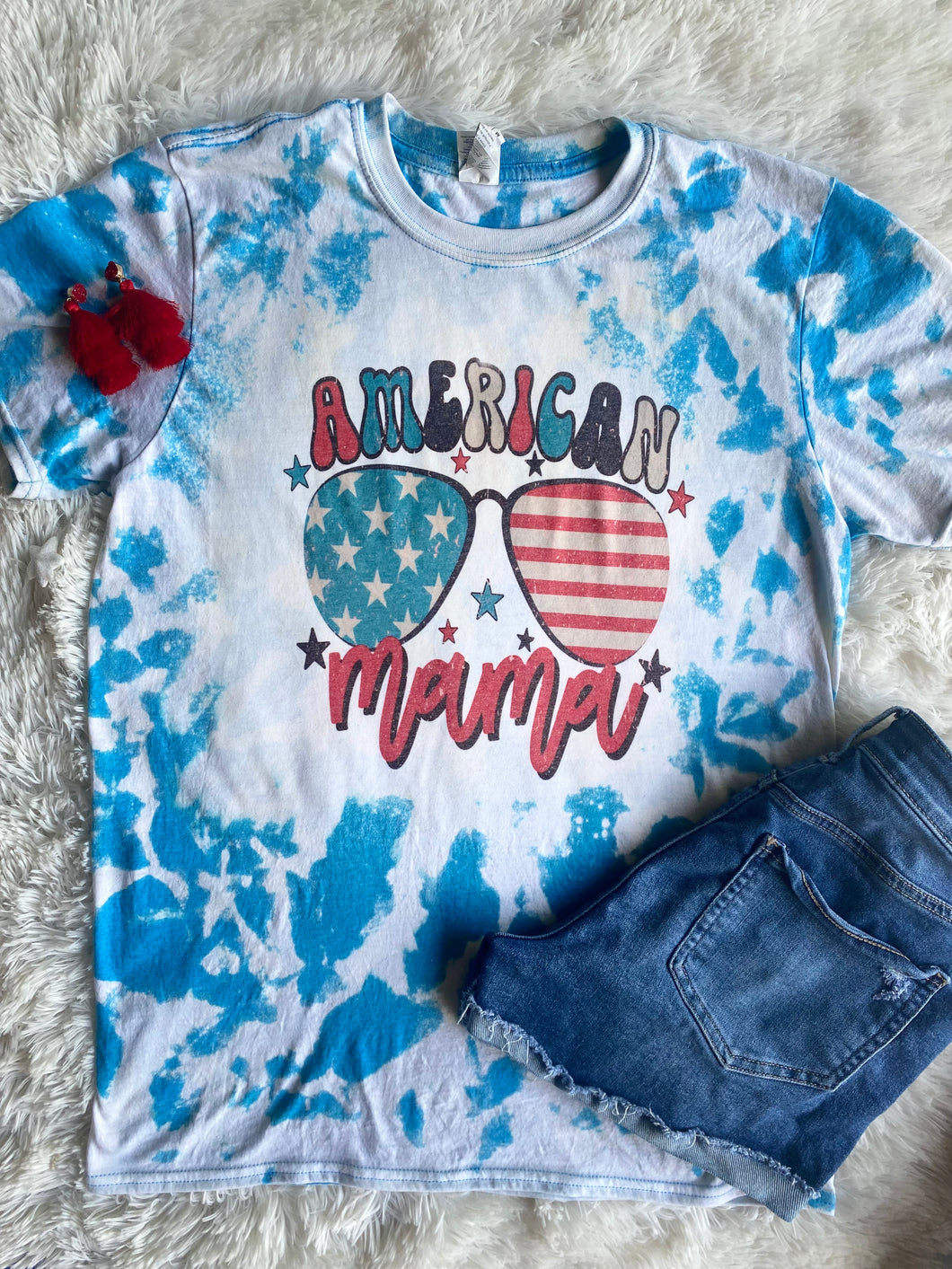 American Mama Graphic Bleached Tee