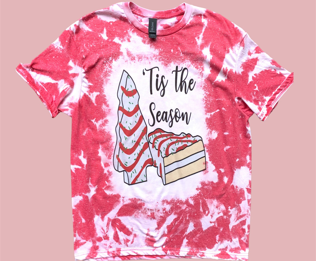 Tis the Season Christmas Cake Christmas Graphic Tee