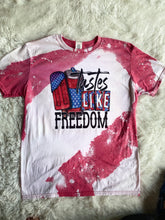 Load image into Gallery viewer, Tastes like Freedom Graphic Bleached Tee
